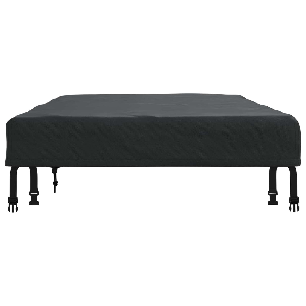 vidaXL Tafel Dekking Effen Zwart 122 x 72 x 15 cm Stof