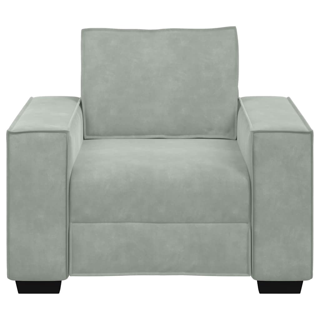 vidaXL Fauteuil 100x78x84 cm fluweel lichtgrijs