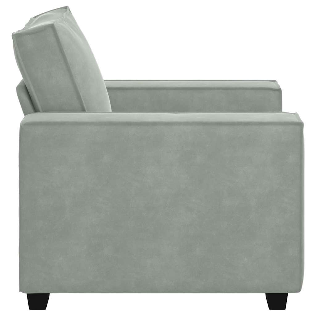 vidaXL Fauteuil 100x78x84 cm fluweel lichtgrijs