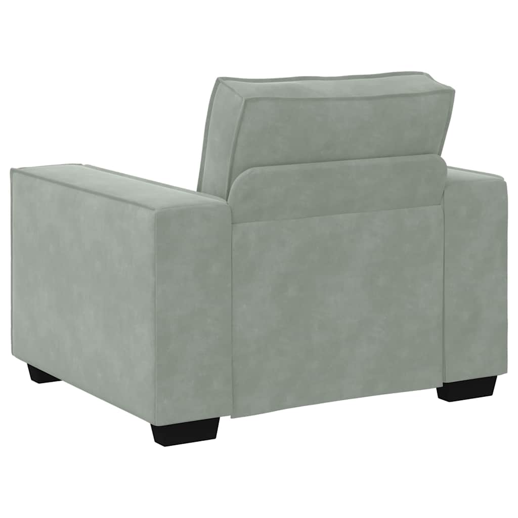 vidaXL Fauteuil 100x78x84 cm fluweel lichtgrijs