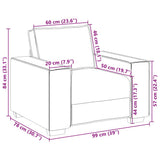 vidaXL Fauteuil 100x78x84 cm fluweel lichtgrijs