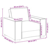 vidaXL Bank Crème 99 x 80 x 84 cm Stof