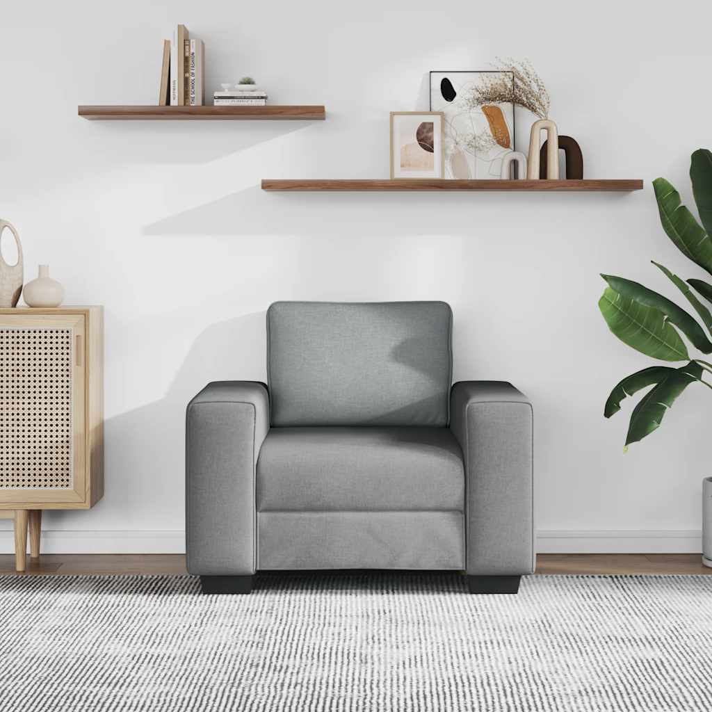vidaXL Fauteuil 100x77x82 cm stof lichtgrijs