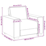 vidaXL Fauteuil 100x77x82 cm stof lichtgrijs