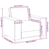 vidaXL Fauteuil 100x77x82 cm corduroy stof donkergrijs