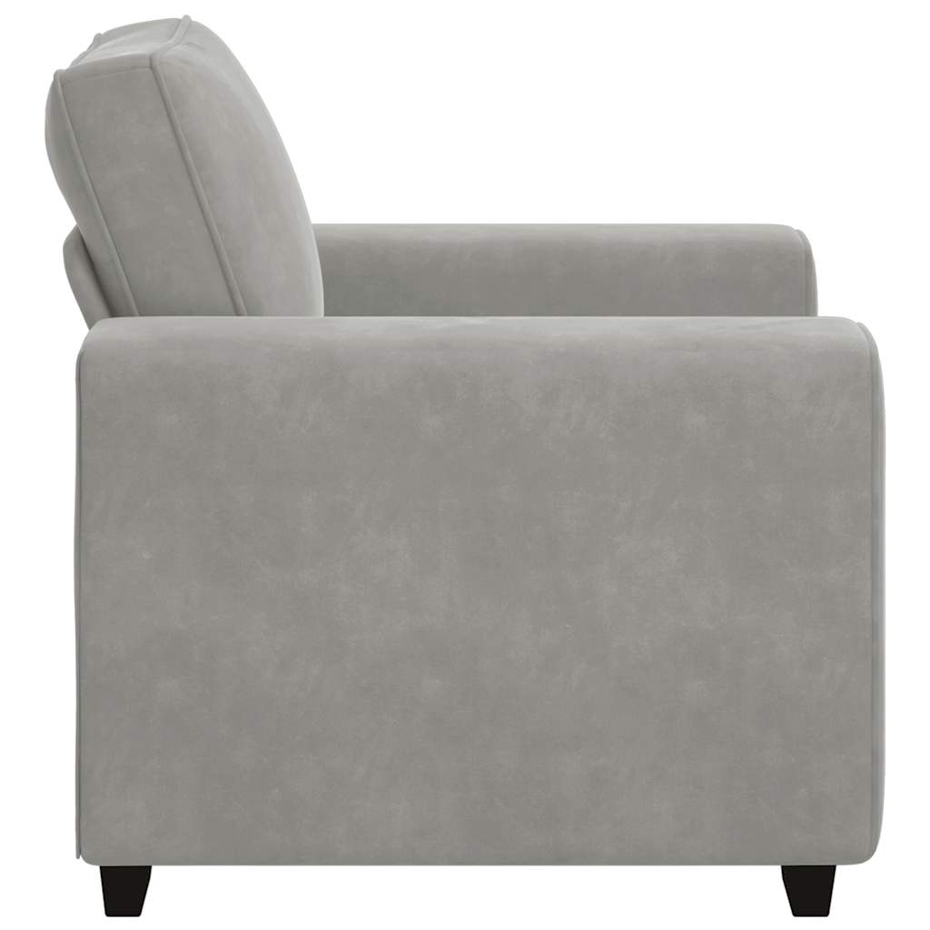 vidaXL Fauteuil 100x77x82 cm fluweel lichtgrijs