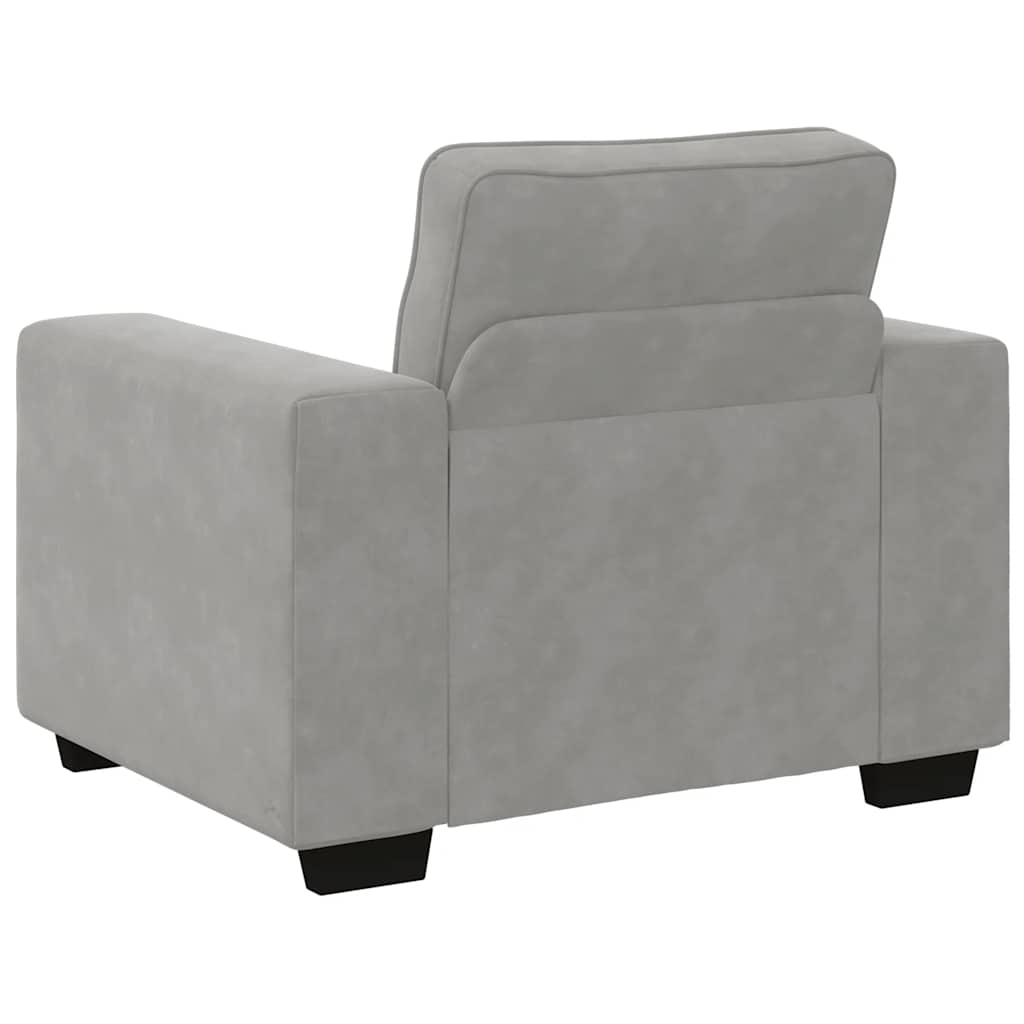 vidaXL Fauteuil 100x77x82 cm fluweel lichtgrijs