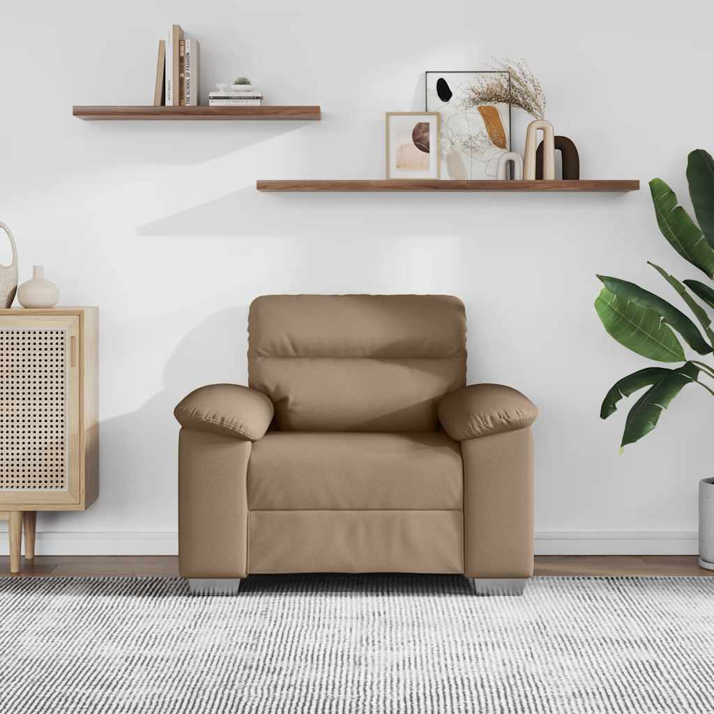 vidaXL Fauteuil Cappuccino 100x81x84 cm kunstleer
