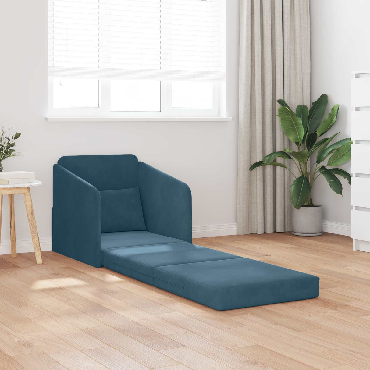 vidaXL Slaapbank Blauw 65 x 80 x 83 cm Fluweel