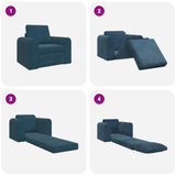 vidaXL Sofa Bed Blue 98 x 71 x 83 cm Velvet