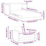 vidaXL Slaapbank 110 cm Bleu Fluweel