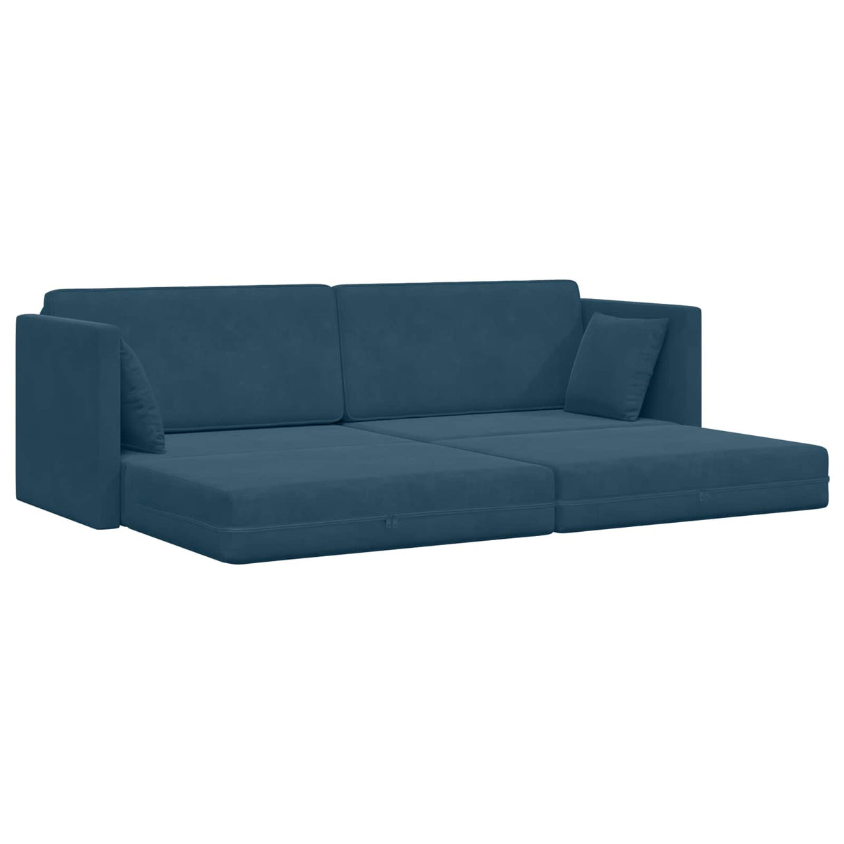 vidaXL Vloerslaapbank 200cm Blauw Fluweel