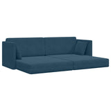 vidaXL Vloerslaapbank 200cm Blauw Fluweel