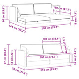 vidaXL Vloerslaapbank 200cm Blauw Fluweel