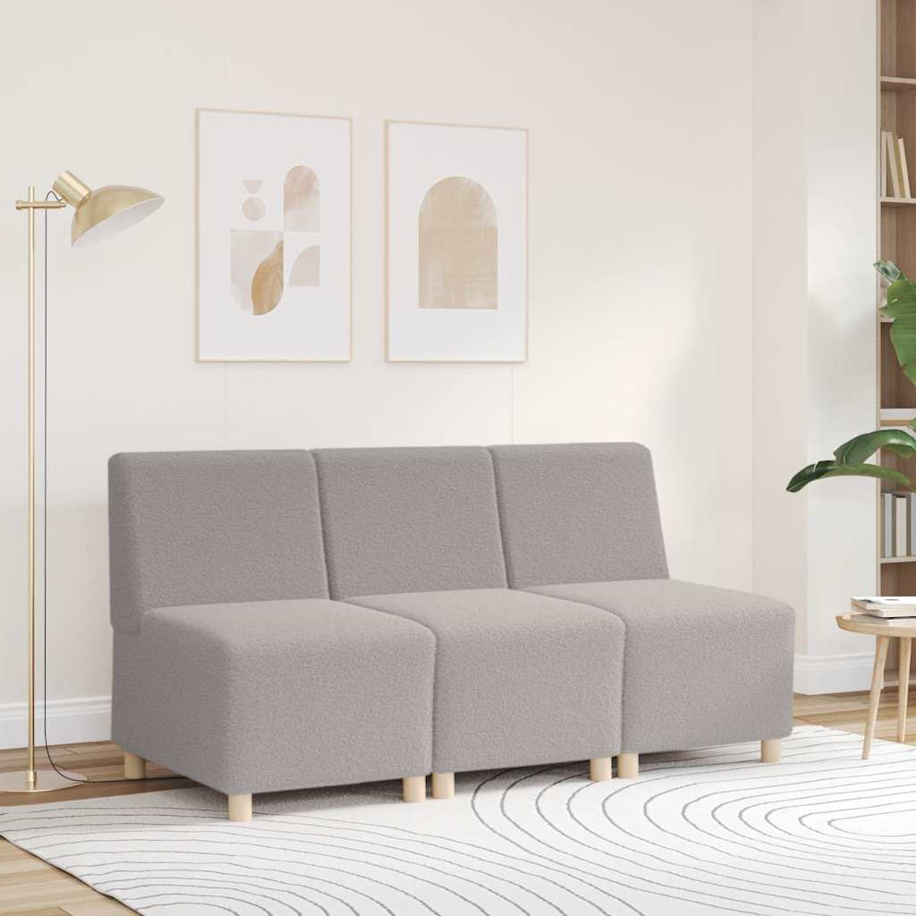 vidaXL Modulaire Sofa Eenheid Armless 2 pcs Beige 55 x 74 x 82 cm