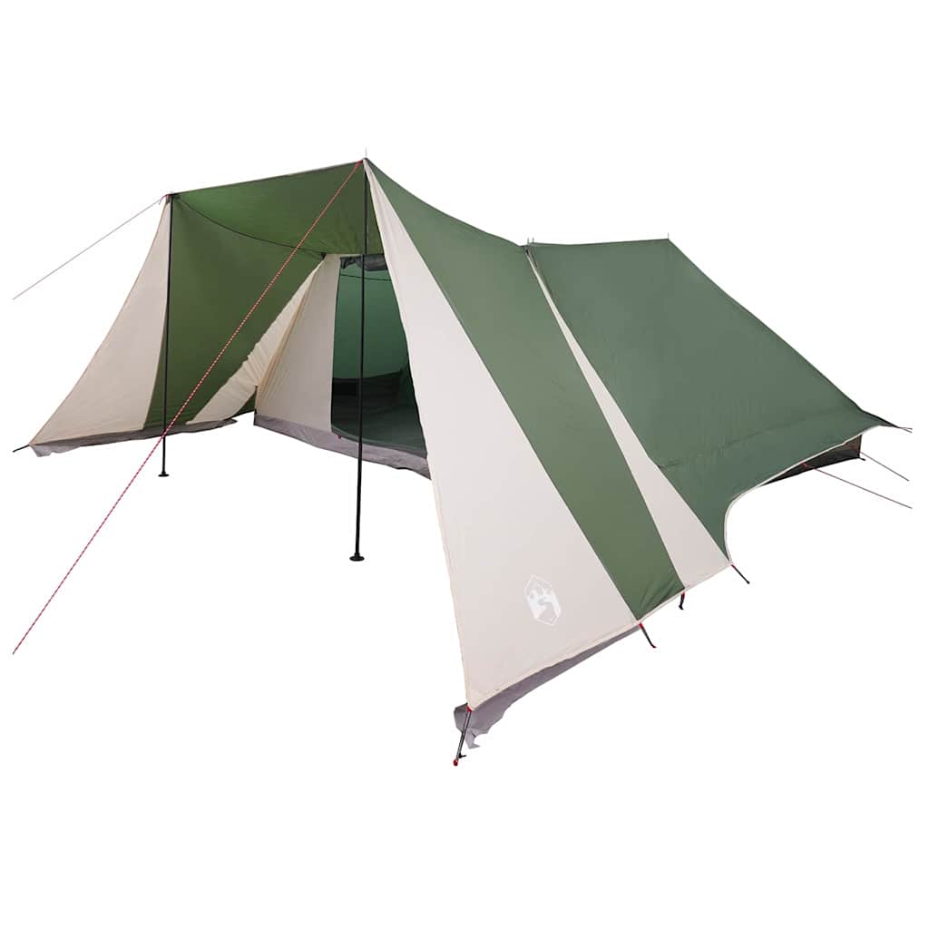 vidaXL Tipi Tent with Roof Storage Green 660 x 456 x 200 cm Taffeta
