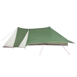 vidaXL Tipi Tent with Roof Storage Green 660 x 456 x 200 cm Taffeta