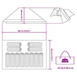 vidaXL Tipi Tent with Roof Storage Green 660 x 456 x 200 cm Taffeta