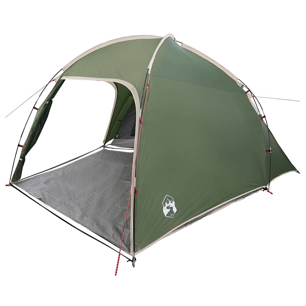 vidaXL Playhouse Tent with Roof with Storage Green 370 x 230 x 185 cm taffeta