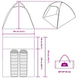 vidaXL Playhouse Tent with Roof with Storage Green 370 x 230 x 185 cm taffeta