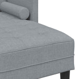 vidaXL Sofa set with cushions 2 pcs Light gray Polyester
