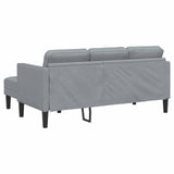 vidaXL Sofa set with cushions 2 pcs Light gray Polyester