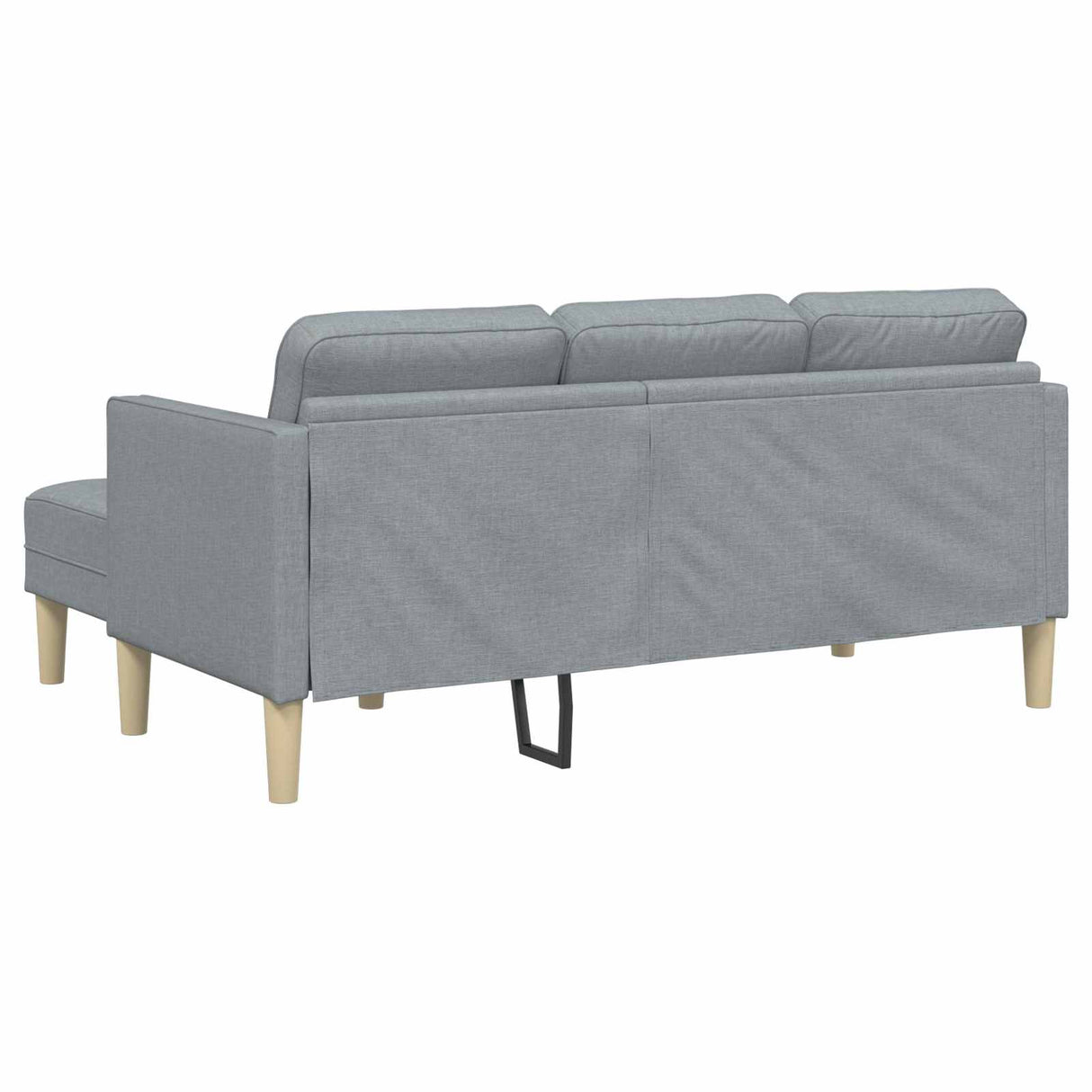 vidaXL Sofa set with cushions 2 pcs Light gray Polyester
