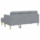 vidaXL Sofa set with cushions 2 pcs Light gray Polyester