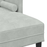 vidaXL Sofa set with cushions 2 pcs Light gray Polyester
