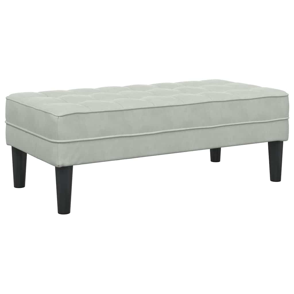 vidaXL Sofa set with cushions 2 pcs Light gray Polyester