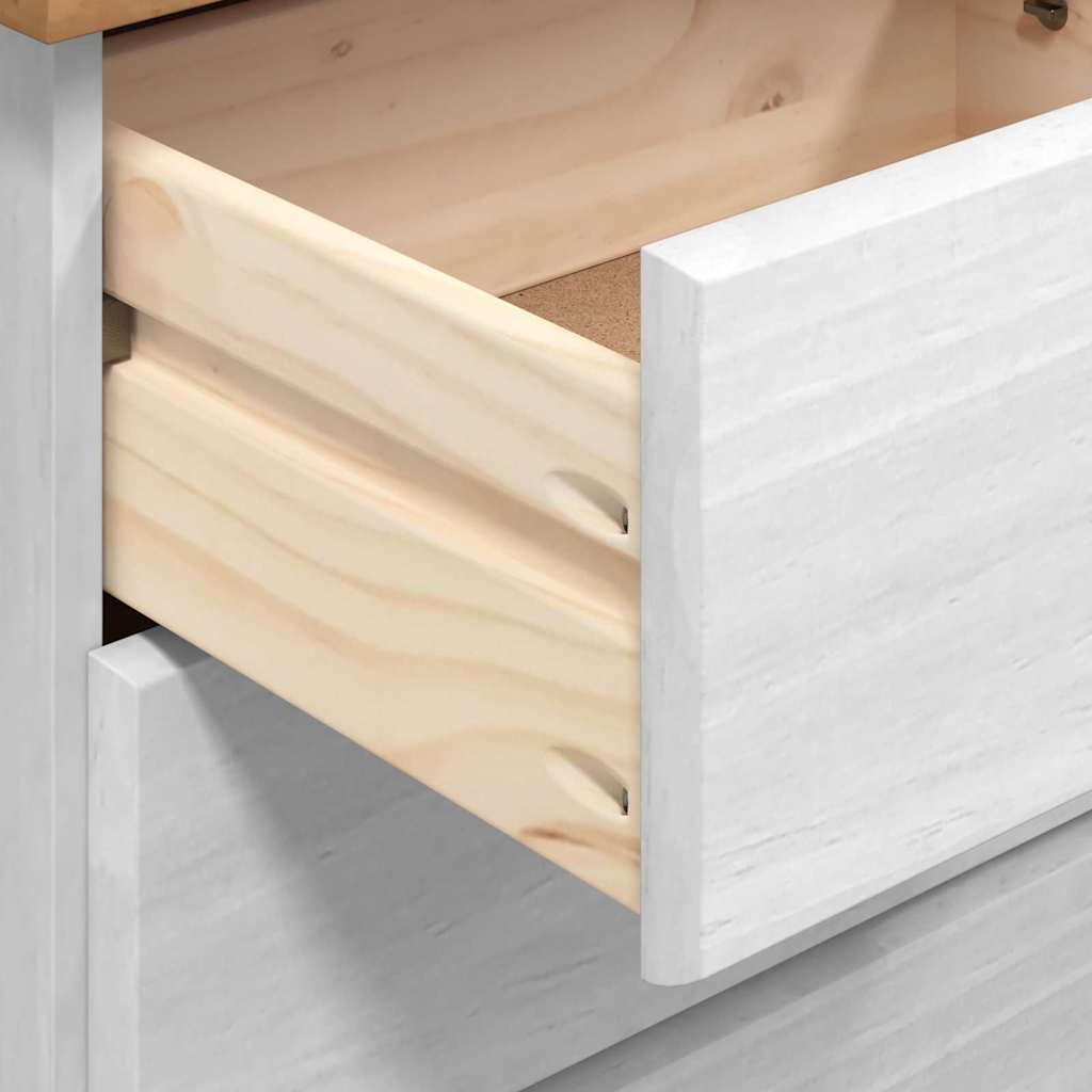 vidaXL Ladeblok ASKIM Wit 91 x 40 x 95,5 cm Massief grenenhout