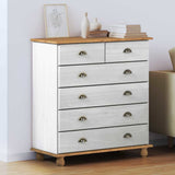 vidaXL Ladeblok ASKIM Wit 91 x 40 x 95,5 cm Massief grenenhout
