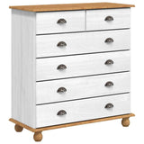 vidaXL Ladeblok ASKIM Wit 91 x 40 x 95,5 cm Massief grenenhout