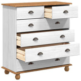 vidaXL Ladeblok ASKIM Wit 91 x 40 x 95,5 cm Massief grenenhout