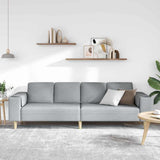 vidaXL Woonkamerbank Lichtgrijs 250 x 77 x 76 cm Polyester