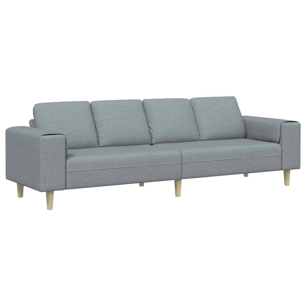 vidaXL Woonkamerbank Lichtgrijs 250 x 77 x 76 cm Polyester