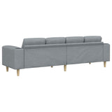 vidaXL Woonkamerbank Lichtgrijs 250 x 77 x 76 cm Polyester