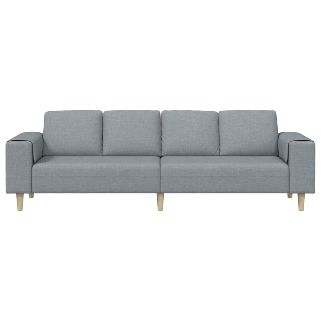 vidaXL Woonkamerbank Lichtgrijs 250 x 77 x 76 cm Polyester
