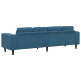 vidaXL Woonkamerbank Blauw 250 x 77 x 76 cm