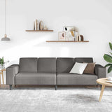 vidaXL Banque avec coussins de lumière 250 x 77 x 76 cm Tissu en velours côtelé