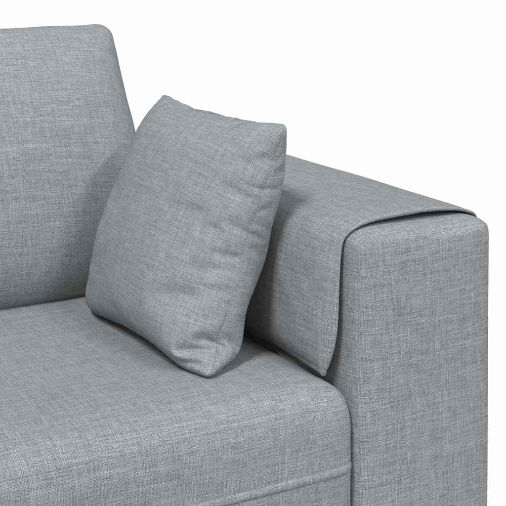 vidaXL Sofa with Cushion Light Gray 250 x 77 x 76 cm Fabric