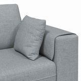 vidaXL Sofa with Cushion Light Gray 250 x 77 x 76 cm Fabric
