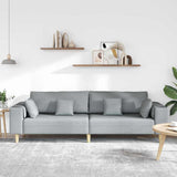 vidaXL Sofa with Cushion Light Gray 250 x 77 x 76 cm Fabric