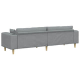 vidaXL Sofa with Cushion Light Gray 250 x 77 x 76 cm Fabric