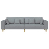 vidaXL Sofa with Cushion Light Gray 250 x 77 x 76 cm Fabric