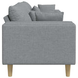 vidaXL Sofa with Cushion Light Gray 250 x 77 x 76 cm Fabric