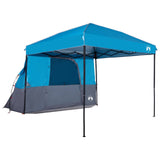 vidaXL Kampeertent Set met dak met opslag 2 pcs Blauw Tafetta en Stoff