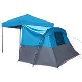 vidaXL Kampeertent Set met dak met opslag 2 pcs Blauw Tafetta en Stoff