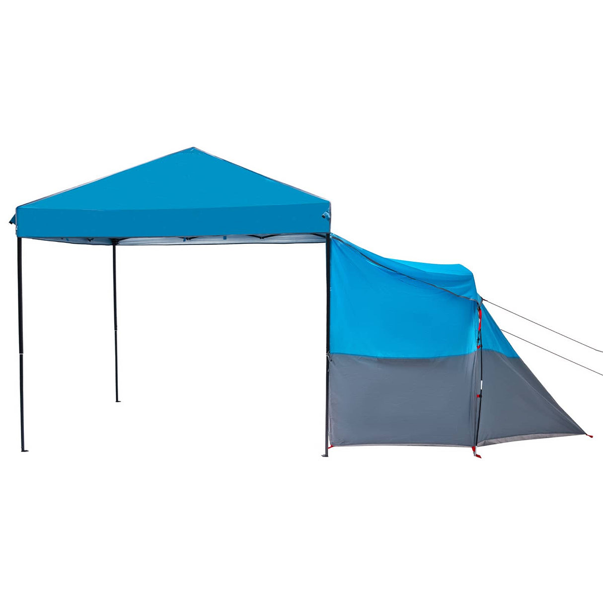 vidaXL Kampeertent Set met dak met opslag 2 pcs Blauw Tafetta en Stoff