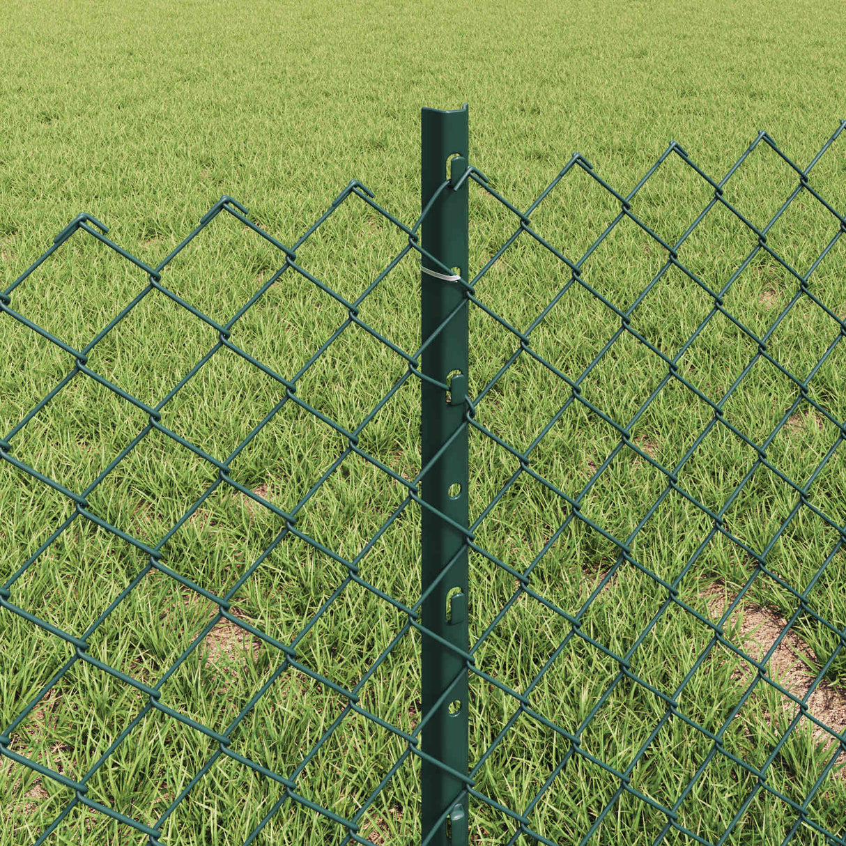 vidaXL Fence with Post Green